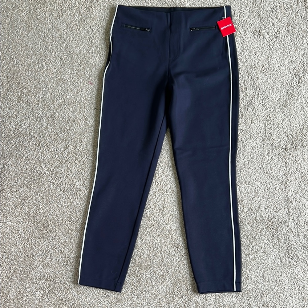 Spanx women’s Navy Pants with White Trim